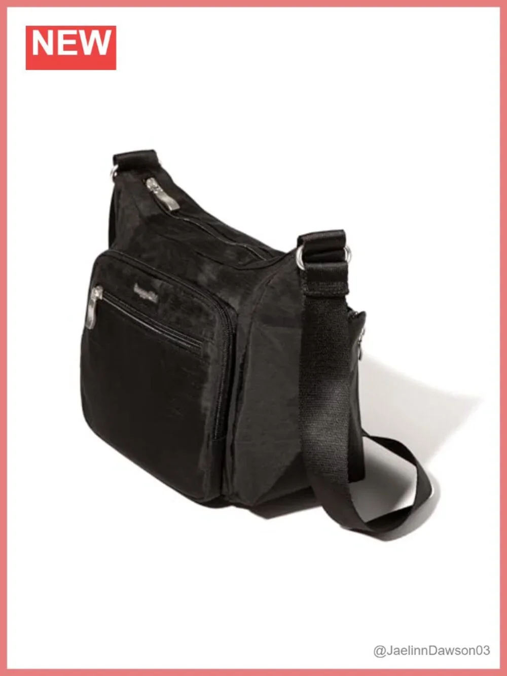 Baggallini Crosstown Hobo Crossbody Bag RFID Protection Nylon